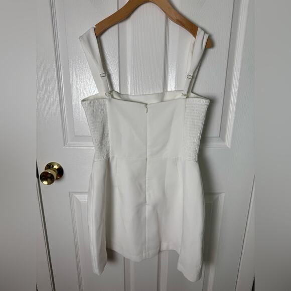 Amanda Uprichard Bethany Skort Romper Ivory L - Picture 7 of 12